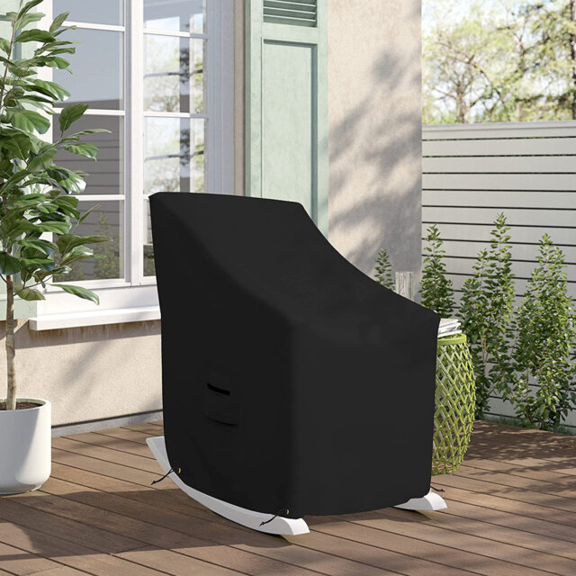 High Density Heavy-Duty Outdoor Rocking Chair Cover, UV Resistant Waterproof Patio Chair Covers