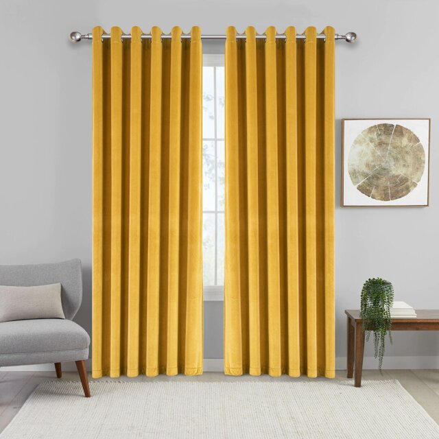 Imperial Rooms Crushed Velvet Eyelet Sheer Curtains