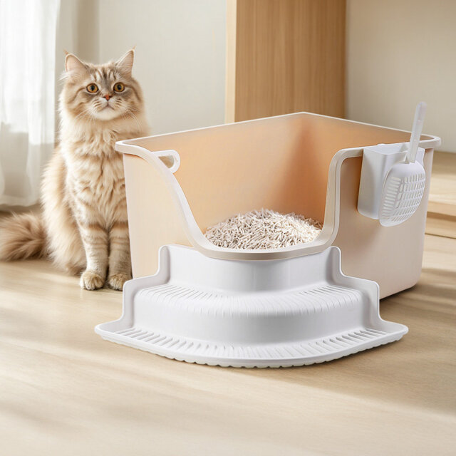 Polyethylene Plastic Litter Box with Scoop