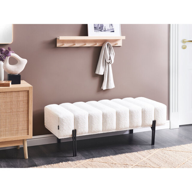 CAREY Chenille Upholstered Bench