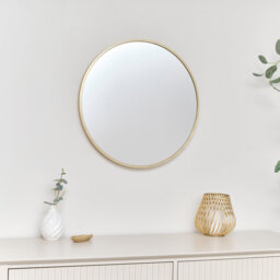 Round Gold Wall Mirror