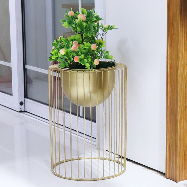 400Mm Modern Flower Stand Gold Plant Stand For Indoors Modern Flower Stand In Small