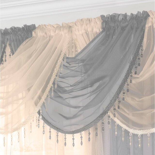 Ned Single Beaded Voile Swag