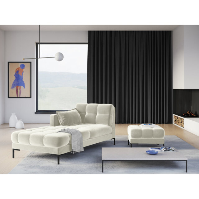 Adoraim 60cm Wide Tufted Round Solid Colour Footstool Ottoman