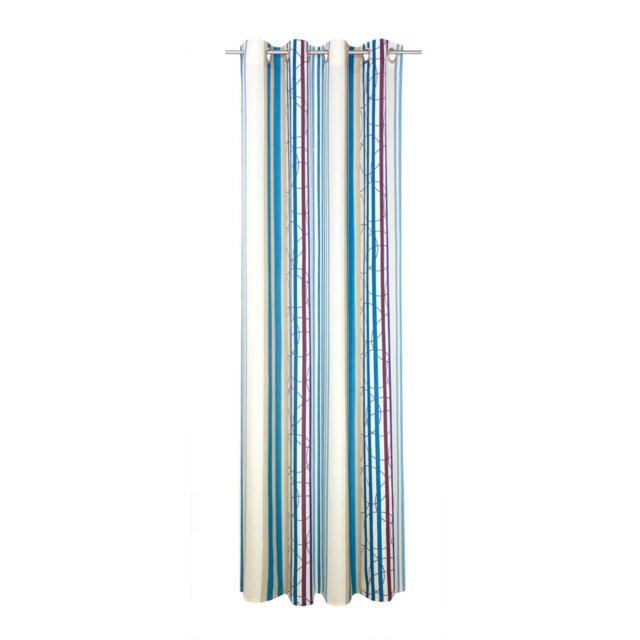 Peachey Synthetic Eyelet single Curtain Panel, opaque