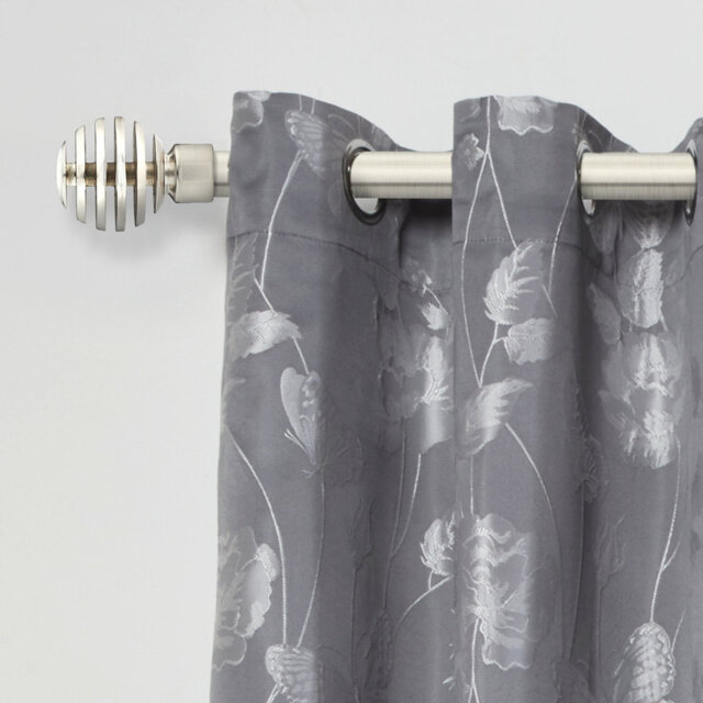 Metal Sliced Antique Brass Stainless Steel Adjustable 160cm to 300cm 2cm Single Curtain Pole
