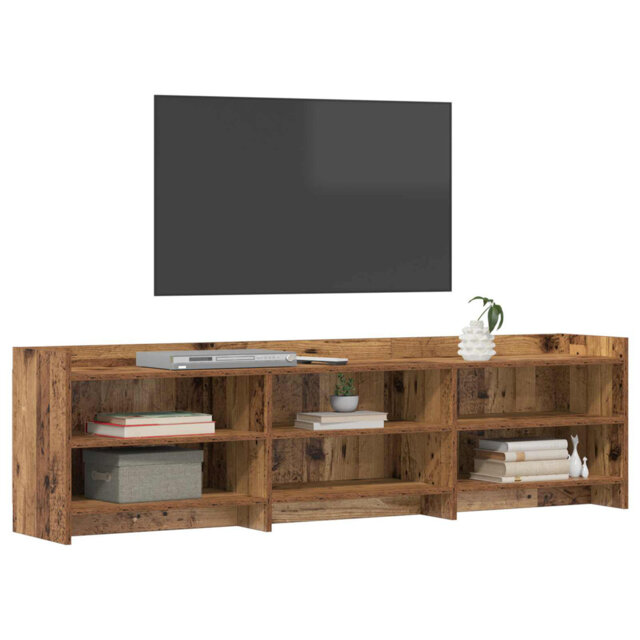 "Unfinished TV Stand for TVs up to 75"" with Fireplace Included"