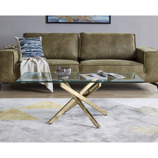 Chayton Modern Contemporary Glass And Chrome Coffee Table - Modern Sleek Design