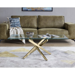 Chayton Modern Contemporary Glass And Chrome Coffee Table - Modern Sleek Design
