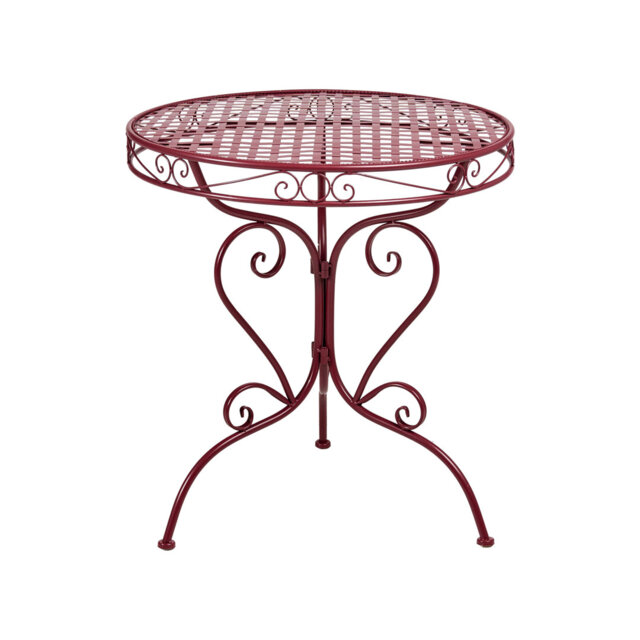 Round Iron Outdoor Bistro Table - 70 cm W 70 cm D