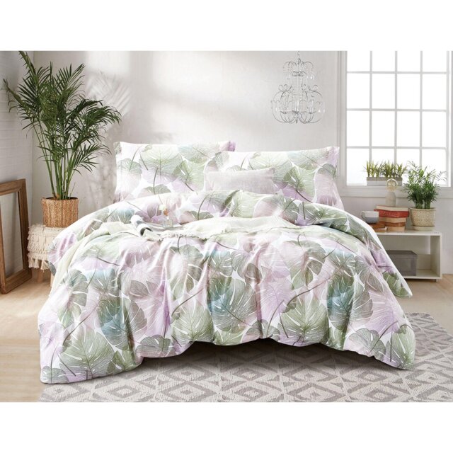Mousoupetros Microfiber Floral Duvet Cover Set with Pillowcases Included