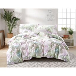 Mousoupetros Microfiber Floral Duvet Cover Set with Pillowcases Included