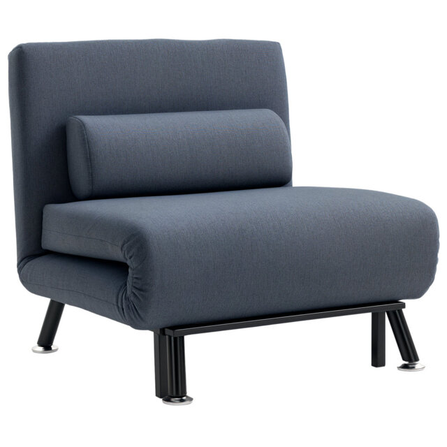 Kendall Single 75cm Wide Linen Futon Chair