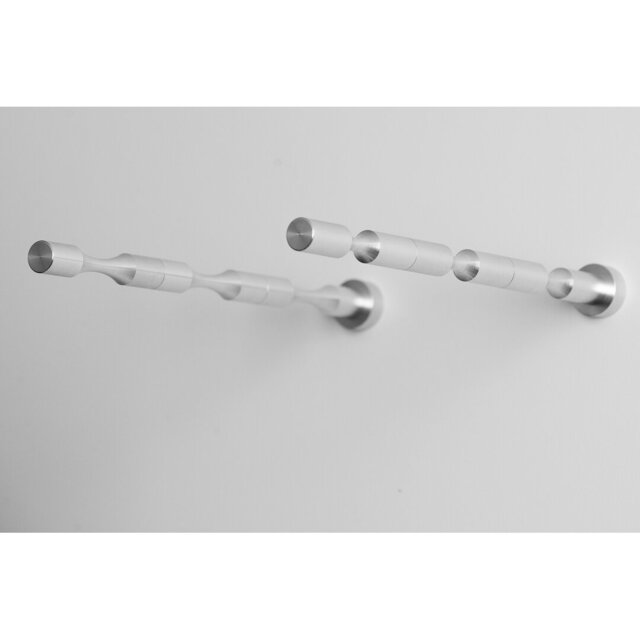 3 Bottle Wall Mounted Wine Rack with Collars