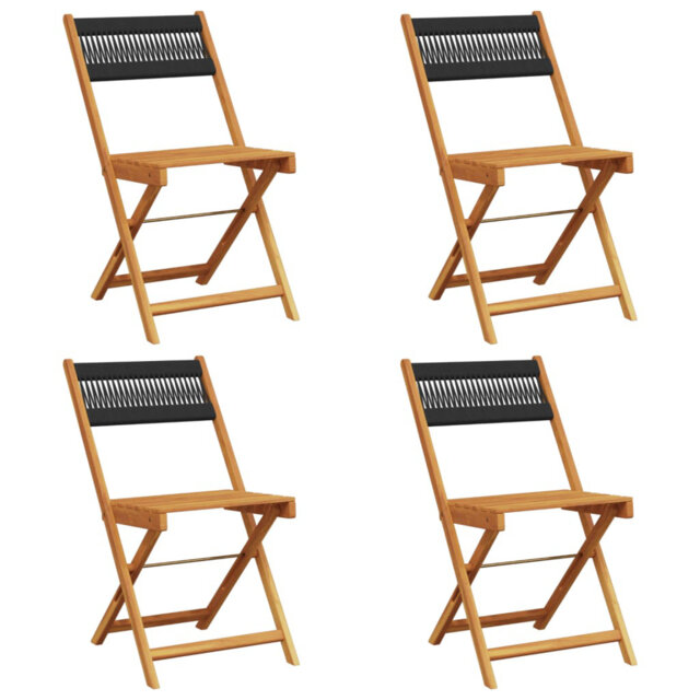 vidaXL Folding Garden Chairs 4 pcs Solid Wood Acacia