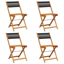 vidaXL Folding Garden Chairs 4 pcs Solid Wood Acacia
