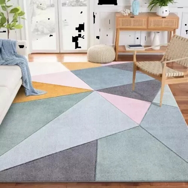 Modern Large Geometric Area Rug Living Room Bedroom Carpet Hallway Runner Kitchen Floor Mat