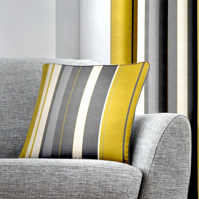 Whitworth Stripe Striped Square Throw Pillow Cover