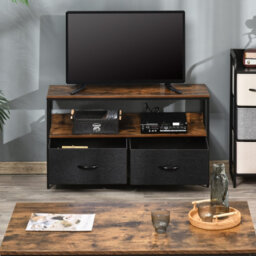 TV Stand Cabinet With 2 Foldable Drawers