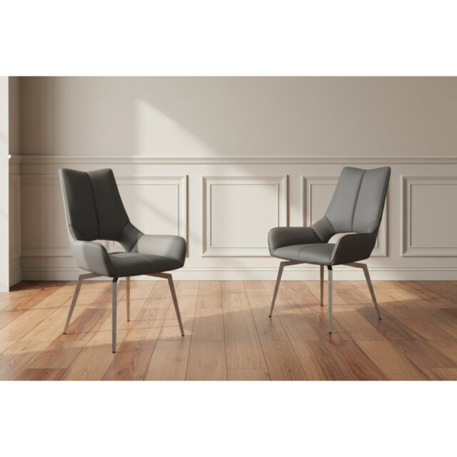 Chosposi Upholstered Swivel Dining Chair