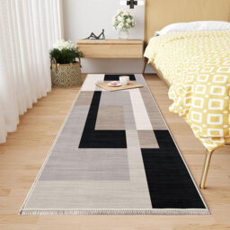Traditional Persian Printed Area Rug & Runner, Non-Slip Washable Hallway Floor Carpet