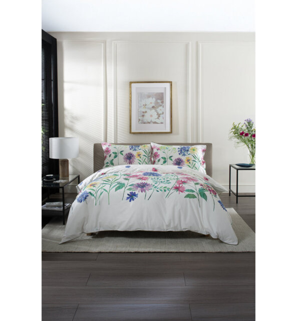 Luxurious Digitally Printed Bamboo Leaves 180 Thre Cotton Duvet Cover Set Set