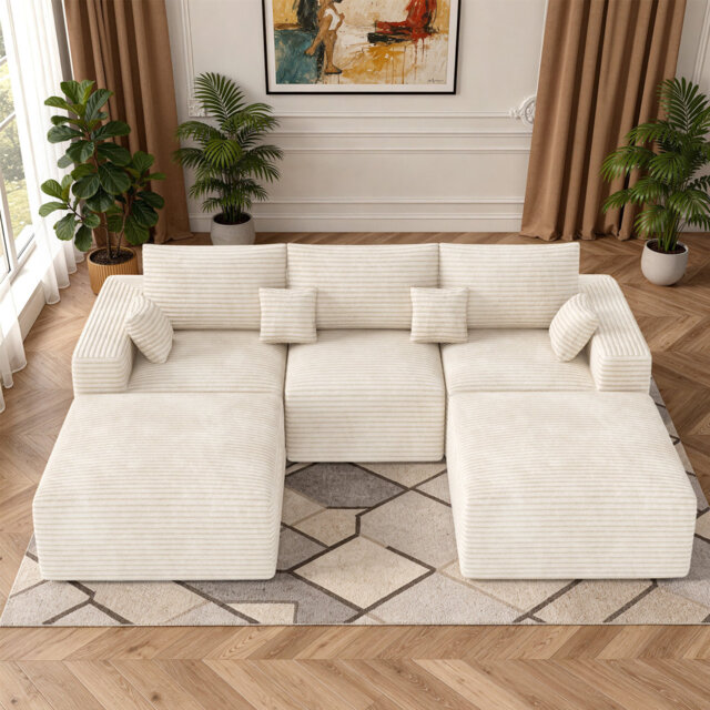 3 Seater Fabric Corner Sofa