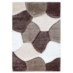 Abelius Geometric Shag Indoor / Outdoor Area Rug