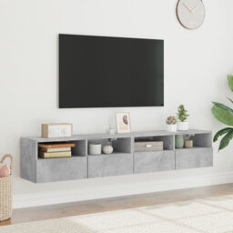 30cm x 30cm-2 piece TV wall cabinet made of wood, 30cm x 30cm