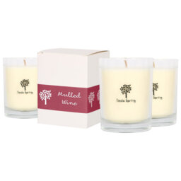 Nicola Spring 160g Mulled Wine Soy Wax Candles - Pack of 3 Jars