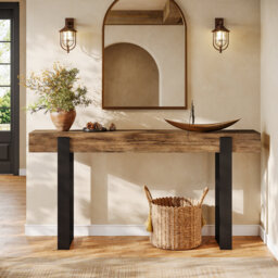 63cm Solid Wood Top Console Table