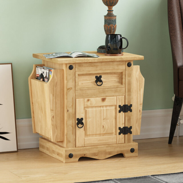Baggara Solid Wood Free Standing Magazine Rack