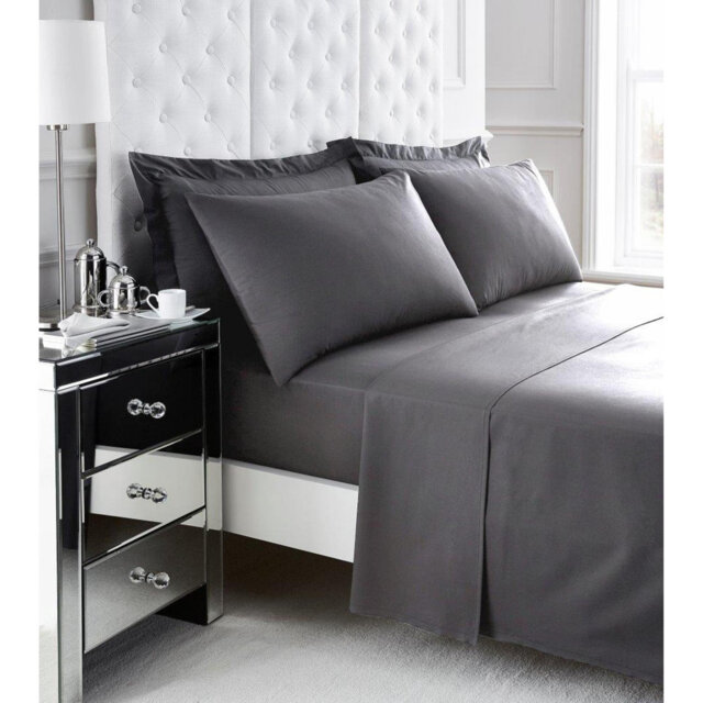 Premium Cotton Satin Stripe 200 TC Duvet Cover Set Soft Smooth Breathable Easy Care Bedding with Pillowcases Comfortable