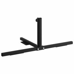 Half Parasol Base Frame Black Steel Umbrella Stand Outdoor Balcony