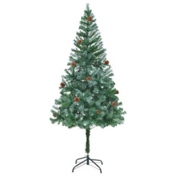 Artificial Christmas Tree with Stand 180 cm PVC and Steel