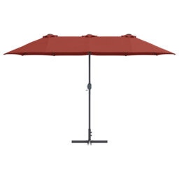 Garden Parasol Polyester and Aluminium Outdoor Shade UV Sun Protection