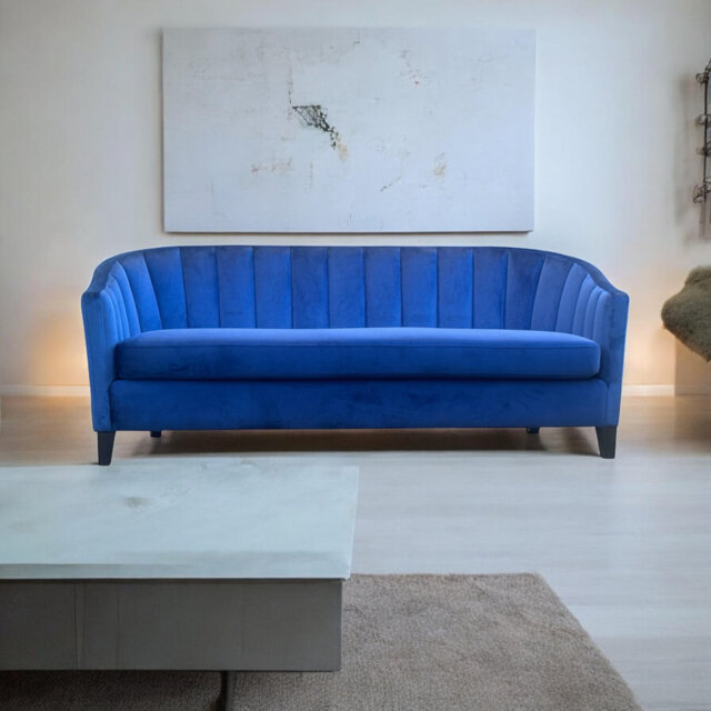 Stylish Velvet 3 Seater Sofa – Comfortable Upholstered Seating for Living Room, Office, Lounge, or Guest Room