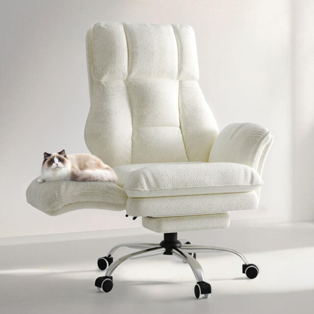 Desk Office Chair, Big and Tall Ergonomic Office Chair, 200KG Adjustable High Back Computer Chair,Executive Swivel Chair with Footrest and Lumbar Supp