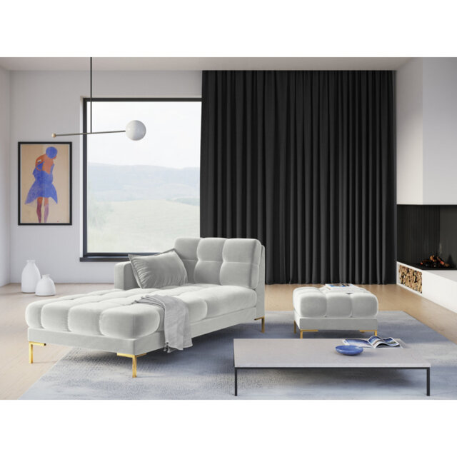 Adoraim 60cm Wide Tufted Round Solid Colour Footstool Ottoman