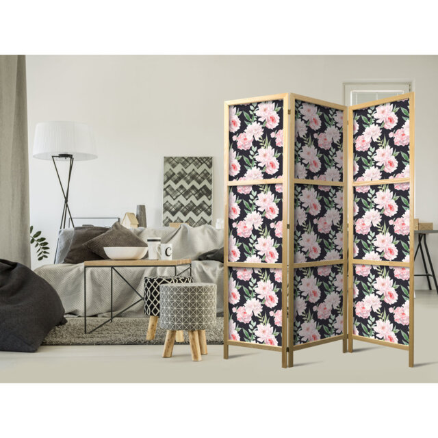 171cm H Solid Wood Folding Room Divider