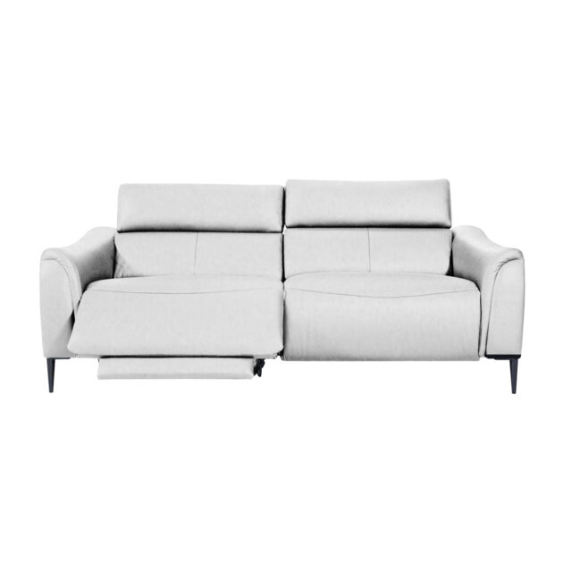 Koolanooka 204 cm Genuine Leather Pillow Top Arm Reclining Sofa