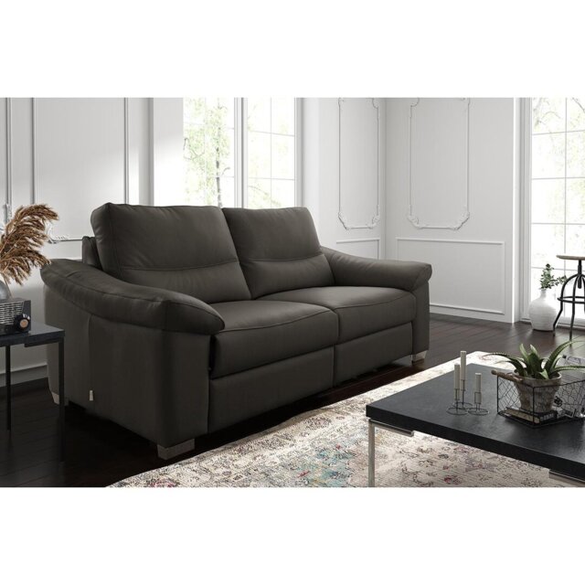 Abbrielle 175cm W Genuine Leather Pillow Top Arms Loveseat