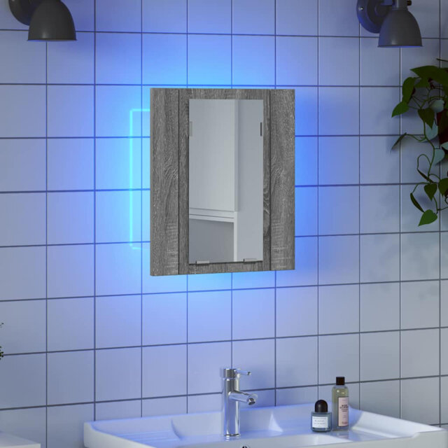 LED Bathroom Mirror Cabinet Washroom Mirror Furniture Storage Cabinet