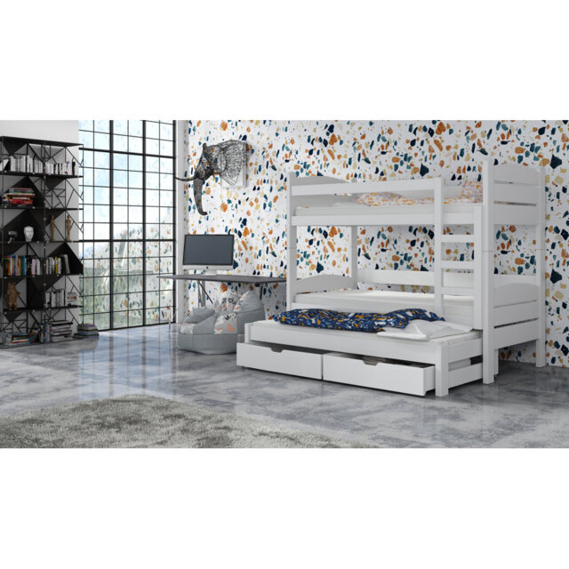 Caspar Bunk Bed with Storage Included with Built-in Ladder Included with Trundle Included