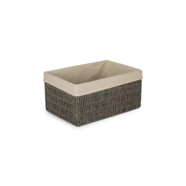 Wicker Paper Rope Storage Basket with Lining