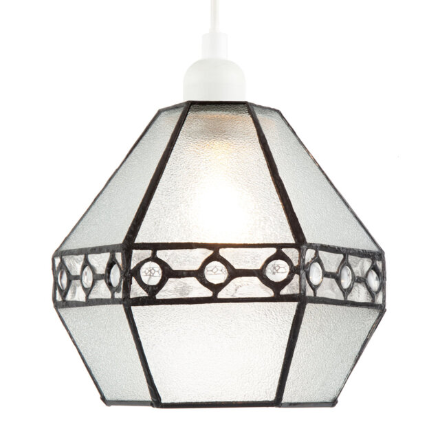 19cm H Glass Novelty Pendant Shade ( No Direct Attachment Method ) in Black