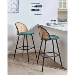 Annah Upholstered Counter Stool with Metal Frame