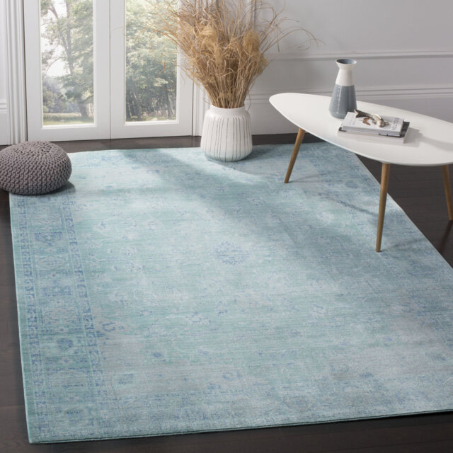 Quedgeley Hooked Teal Rug