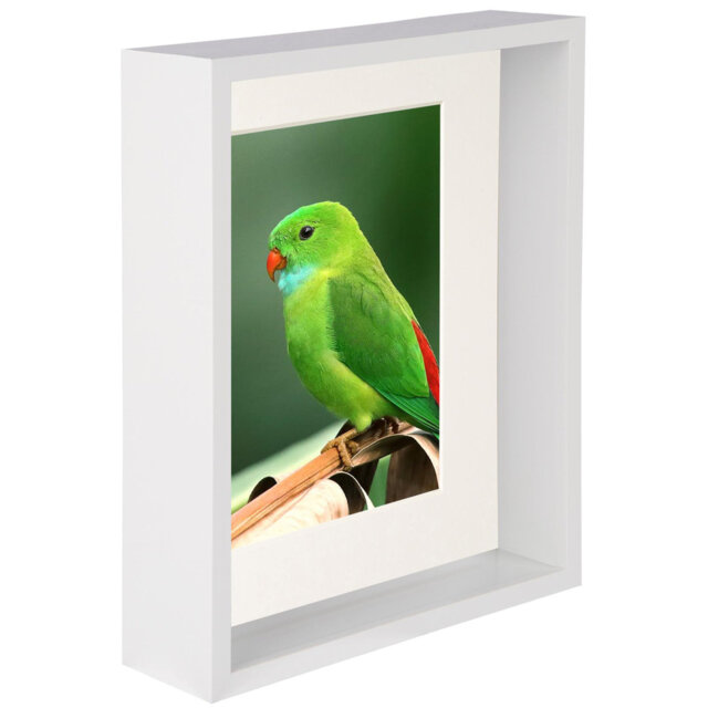 "Nicola Spring - 8"" x 10"" 3D Deep Box Photo Frame - 4"" x 6"" Mount"