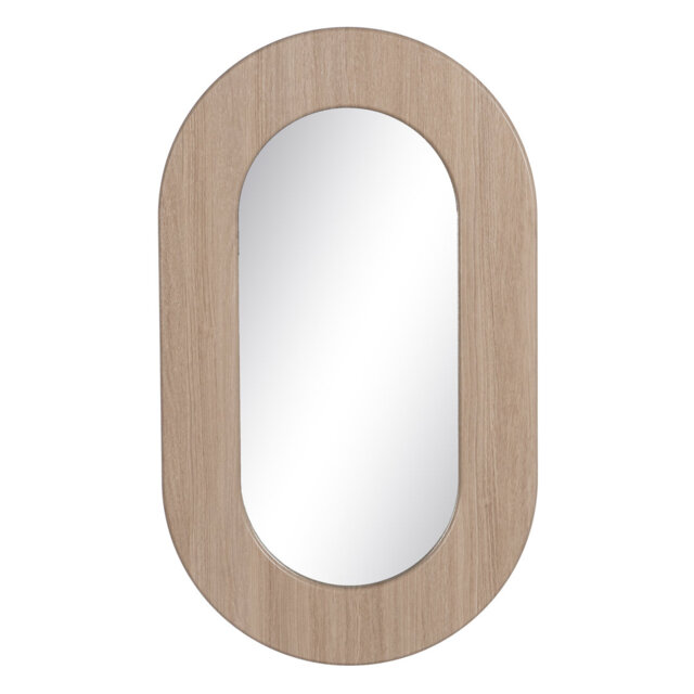 Abhimanyu Oval Wood Wall Mirror